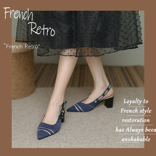 【REREJOY】 半包粗跟飞织王妃鞋 QC6381（年后72小时发货） 商品图7