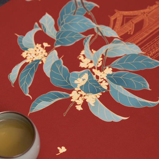 防水茶席宫廷风故宫桌旗中式禅意布艺茶垫茶旗茶桌布茶巾中秋送礼 商品图6