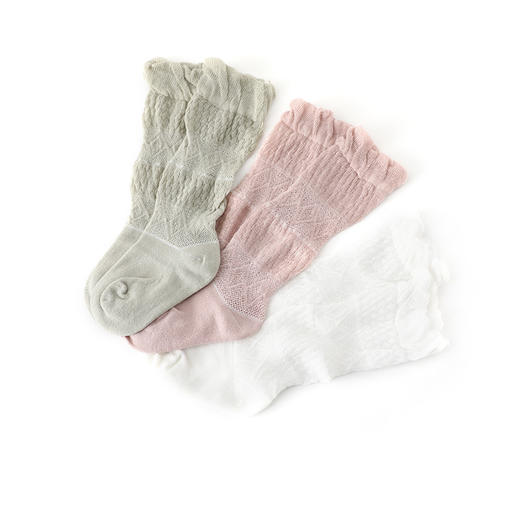 【3双装 卡通高筒防蚊袜】春夏宝宝袜子薄款防蚊中筒新生婴儿长筒袜过膝棉袜儿童长腿袜 商品图7