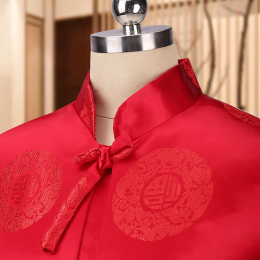 天福系列-福寿团女唐装（红） 商品图2