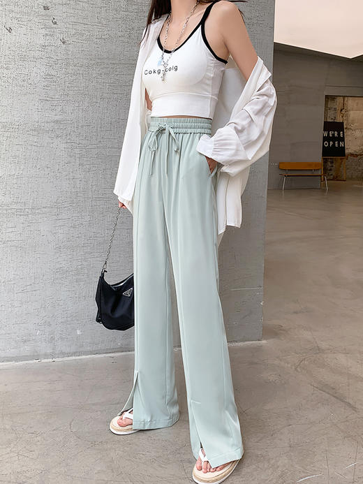 【黎安尔】ins垂感开叉裤 商品图0