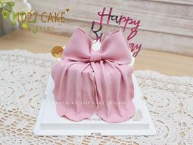 1027CAKE | 翻糖 粉色蝴蝶结