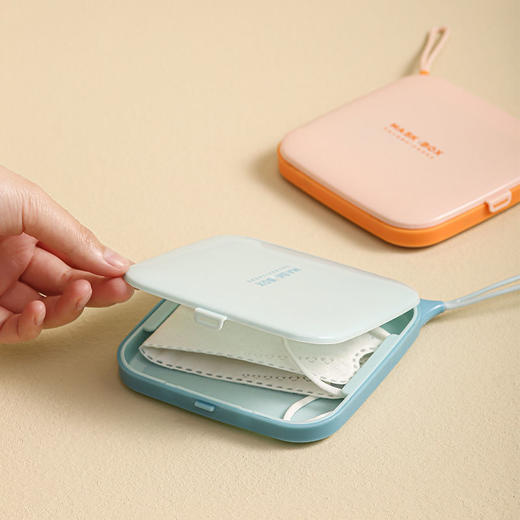 「防水防尘！拒绝二次污染」随身便携式口罩收纳盒 居家日用新款方形口罩盒创意防尘防污掀盖小东西收纳整理 商品图7