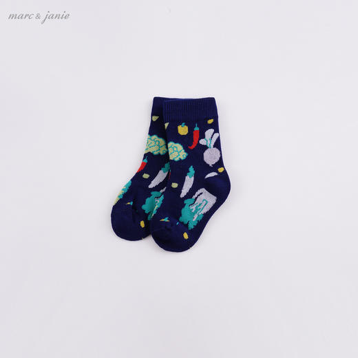 【3双装】马克珍妮春装 男女童蔬菜组合短袜儿童袜子221790 商品图3