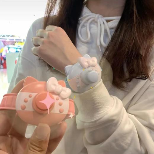 kt猫手表电风扇迷你随身便携小巧USB充电学生网红手环可爱小风扇七夕情人节 商品图1