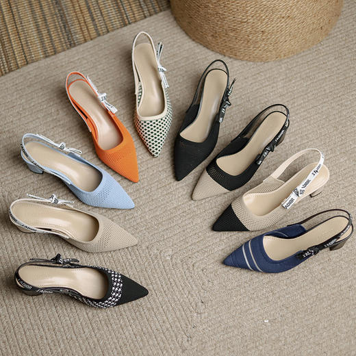 【REREJOY】 半包粗跟飞织王妃鞋 QC6381（年后72小时发货） 商品图8