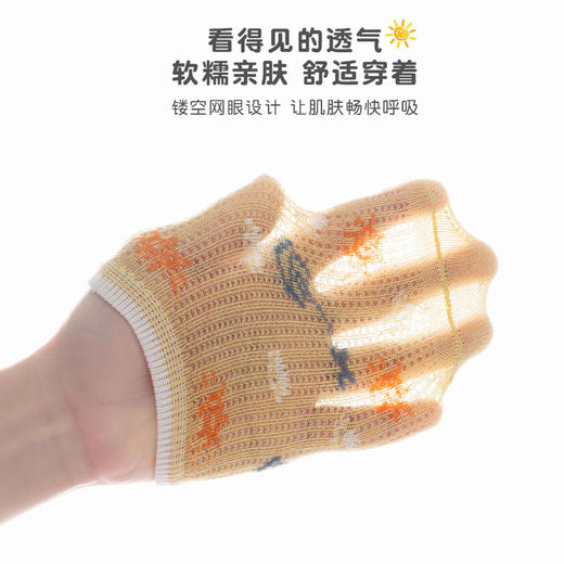 【3双装 超薄网眼不闷脚 可爱卡通更百搭】夏季超薄镂空公主袜婴幼儿小中童宝宝袜子木耳花边网眼袜 商品图4