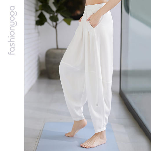 FM11931JD【男女同款】凡圣瑜伽禅意裤夏季薄款宽松束脚裤子垂感灯笼休闲裤 商品图6