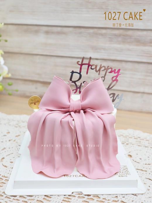 1027CAKE | 翻糖 粉色蝴蝶结 商品图1