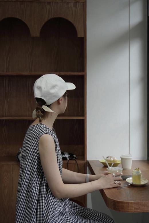 ichi 蓝白小格/蓝白格/黑白小格/黑白格 连衣裙 商品图6