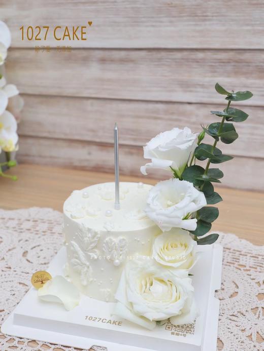 1027CAKE | 白色鲜花主题蛋糕 仙女 商品图3