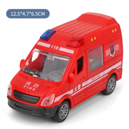 120救护车110警车合金玩具车汽车模型车模儿童声光男孩玩具成品 商品图8