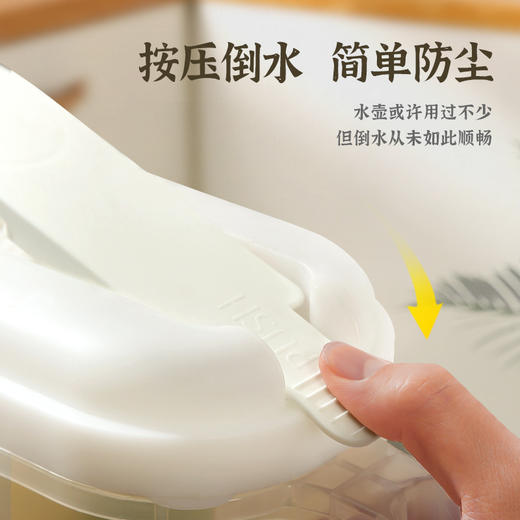 「清凉夏日冷水壶」大容量冷水壶塑料夏季居家日用餐饮用具冰箱凉水壶颜值日式密封柠檬水果茶壶 商品图1