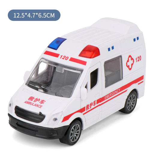 120救护车110警车合金玩具车汽车模型车模儿童声光男孩玩具成品 商品图9