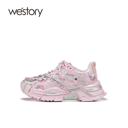 westory真皮老爹鞋纯色质感潮2022春季新款休闲鞋厚底W22AM54911 商品图2