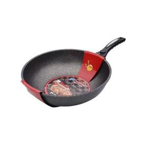 韩国阿特 红标麦饭石双用炒锅30cm