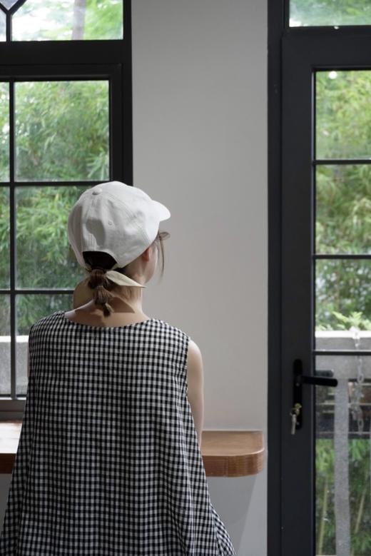 ichi 蓝白小格/蓝白格/黑白小格/黑白格 连衣裙 商品图7