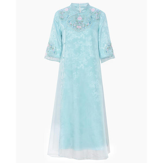 夏季新款中式女装国潮刺绣复古宽松飘逸大摆裙  OG-A9017 商品图4