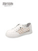 西村名物运动休闲鞋2022夏季新款真皮百搭平底鞋透气免系带小白鞋11021 商品缩略图2