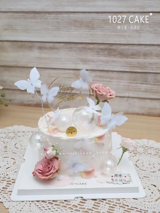 1027CAKE | 鲜花主题蛋糕 卡布奇诺玫瑰 蝴蝶 商品图2