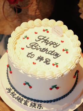简约花边Happy birthday 祝福
