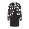 McQ 麦昆 女士棉质黑底白燕子印花圆领长袖连衣裙 黑色 379194 RLT72 1000 商品缩略图0