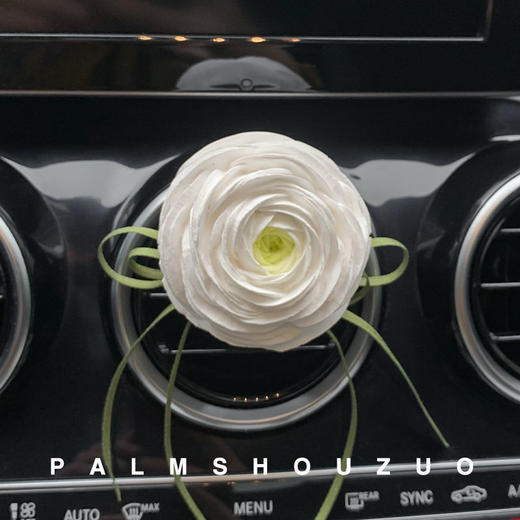 白色花朵车载香水香薰汽车出风口装饰摆件扩香石香氛淡香新车内饰 商品图3