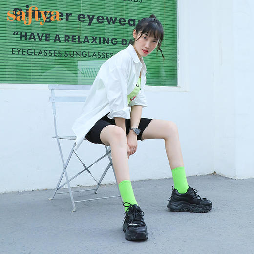 Ssafiya索菲娅潮酷机甲风云感轻盈底老爹鞋2022秋新款网面运动鞋SF23112408 商品图4