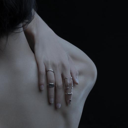 MOON WILD野月亮 原创设计小众个性戒指女轻奢高级感S925银关节食指戒中指指环 商品图1