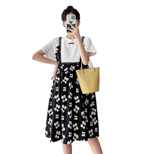 【显瘦遮肚 不挑孕期】实拍孕妇假两件连衣裙 商品图3