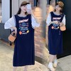 【时尚百搭拼接假两件孕妇裙】孕妇装夏装新款大码恤孕妇连衣裙 商品缩略图0