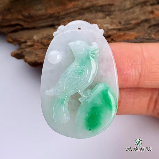 派瑞翡翠 翡翠挂件 糯种 飘花 商品图2