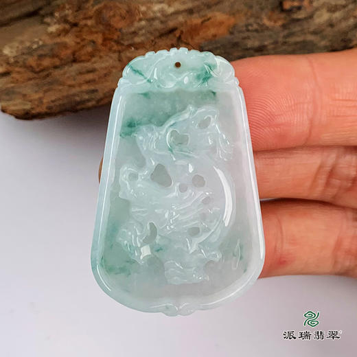 派瑞翡翠 翡翠挂件 糯种 飘花 商品图2
