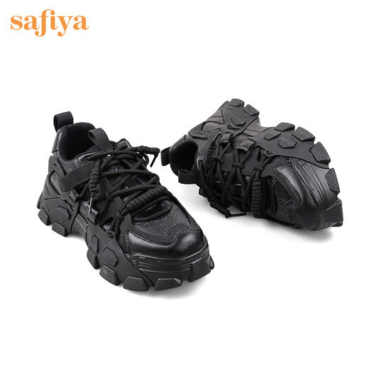 Safiya索菲娅机甲新潮绑带网面老爹鞋2022秋新款云感轻盈运动鞋SF23112409 商品图6