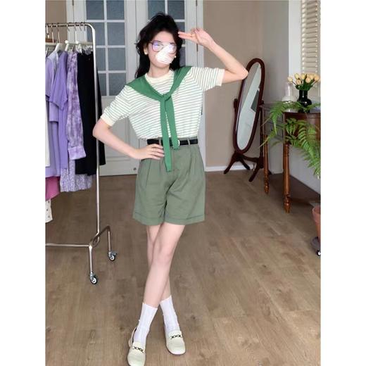 Im Presionismo冰丝条纹上衣（下单即送披肩）_HLY 商品图6