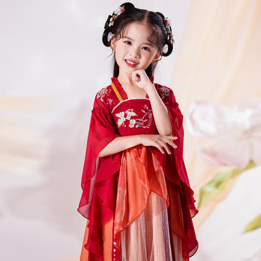 汉服女童古装中国风连衣裙，唐装襦裙古风超仙夏装PJX-22103 商品图4