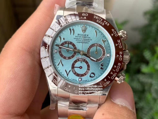 N劳li士迪通拿V8终极版本116506迪拜限量款冰蓝迪，真正4130机芯，904L钢，厚度和正品一致，全部计时功能100%实现，使用了订制版KIF避震器。 商品图1