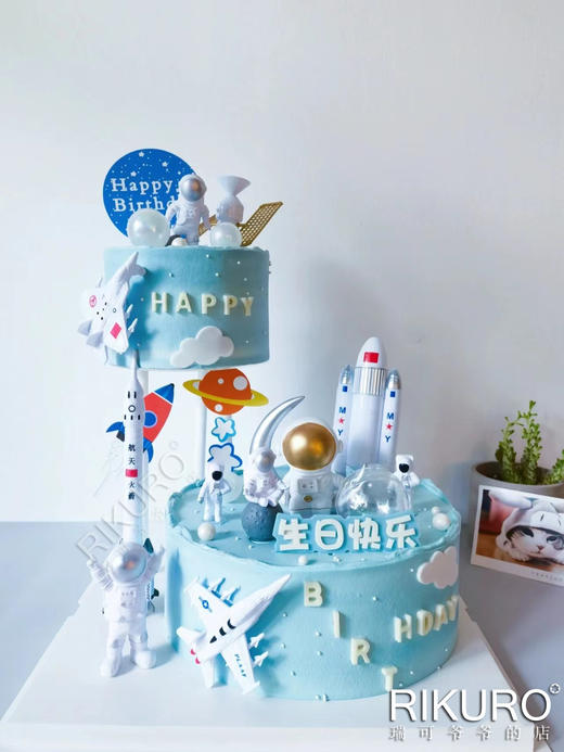 【探索宇宙】宇航员火箭悬浮蛋糕 商品图0