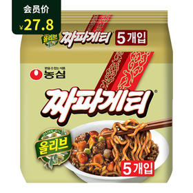 농심짜파게티农心炸酱面5连包