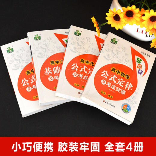 全套4册高中数学物理化学生物公式定律及考点突破 高一二三年级通用数理化生基础知识大全高考复习资料知识清单重难点手册教辅书籍 商品图2
