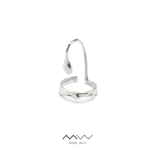 MOON WILD野月亮 原创设计小众个性戒指女轻奢高级感S925银关节食指戒中指指环 商品图0