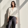 YANECINE 桑蚕丝暗扣衬衫 商品缩略图2