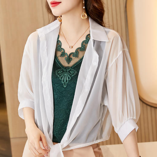 慵懒宽松，设计感小众上衣外搭薄款防晒开衫外套TYL-3313 商品图3