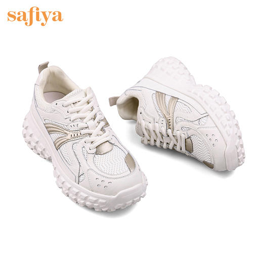 Safiya索菲娅新潮设计轮胎底老爹鞋2022秋新款网面超轻休闲鞋SF23112407 商品图6