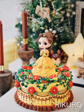 【贝尔公主】复古手绘裱花鲜果蛋糕
