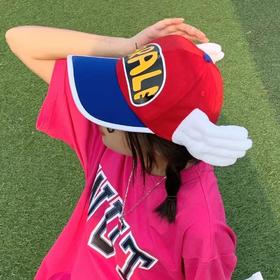 阿拉蕾同款成人可爱天使帽翅膀春夏弯沿鸭舌帽卖萌街拍户外遮阳帽