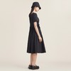 谜底短袖收腰显瘦连衣裙2022秋新品复古赫本小黑裙223ML1162 商品缩略图2