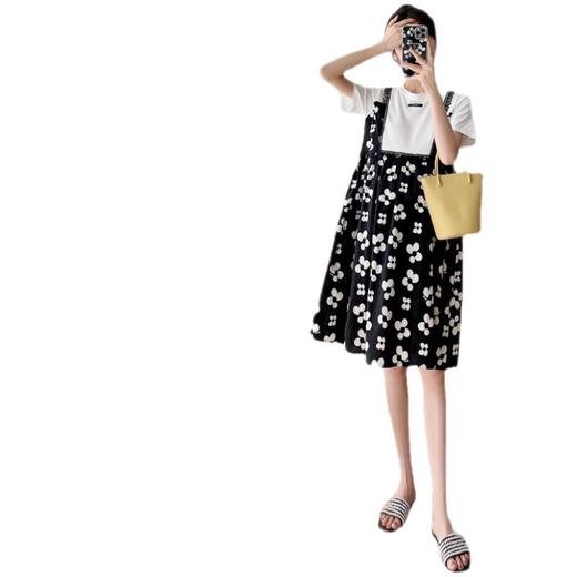 【显瘦遮肚 不挑孕期】实拍孕妇假两件连衣裙 商品图4