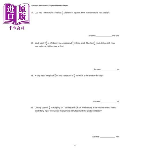 【中商原版】新加坡教辅 P5 Mathematics Targeted Revision Papers 小学五年级 数学针对性复习卷 商品图4