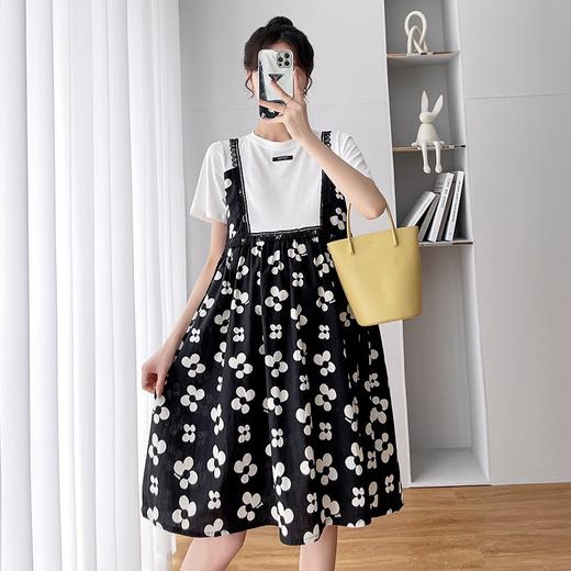 【显瘦遮肚 不挑孕期】实拍孕妇假两件连衣裙 商品图5